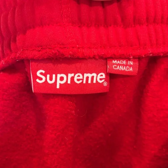 Supreme Red Joggers with white logo - Picture 3 of 5